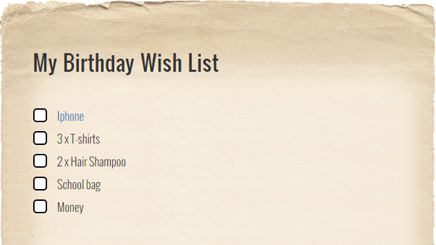 wishlist 5